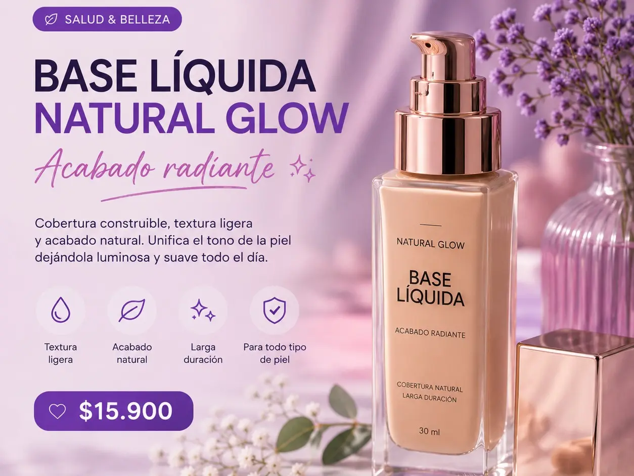 💄 Base Líquida Natural Glow
